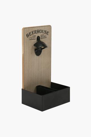 Wall Mounted Wood Bottle Opener