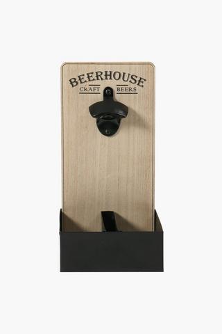 Wall Mounted Wood Bottle Opener