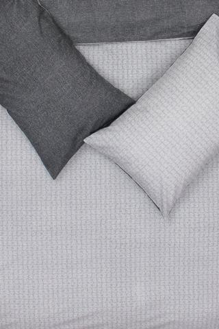 Printed Cotton Textured Geometric Duvet Cover Set