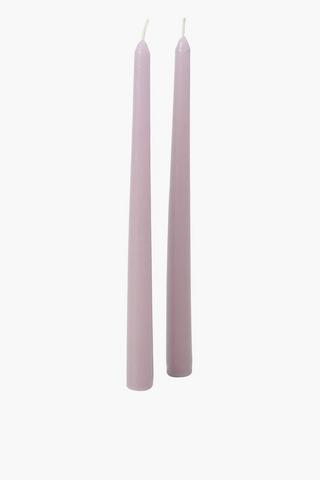 2 Pack Blossom Dinner Candles, 27cm