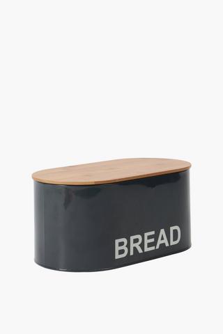 Metal And Wood Bread Bin