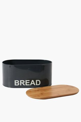 Metal And Wood Bread Bin