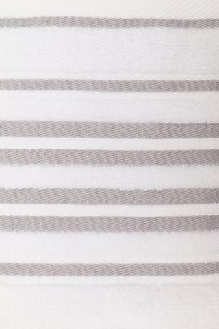 Linen Textured Border Cotton Bath Towel