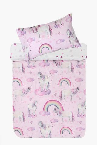 Cotton Rainbow Dreams Reversible Duvet Cover Set