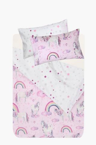 Cotton Rainbow Dreams Reversible Duvet Cover Set