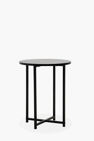 Metal And Wood Side Table