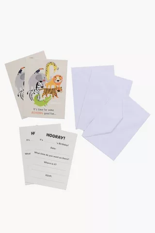 8 Pack Jungle Party Invites