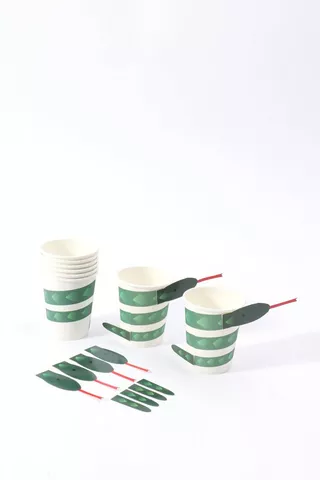 8 Pack Jungle Paper Cups