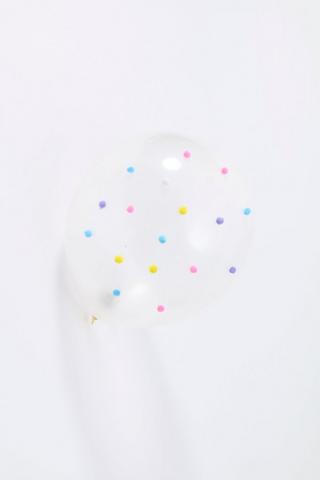 5 Pack Pompom Balloons