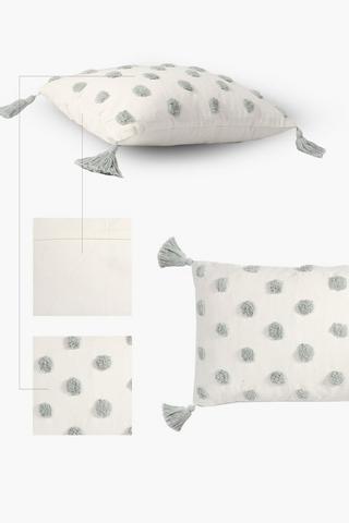 Textured Dotty Scatter Cushion, 40x60cm