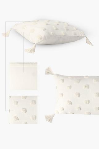 Textured Dotty Scatter Cushion, 40x60cm