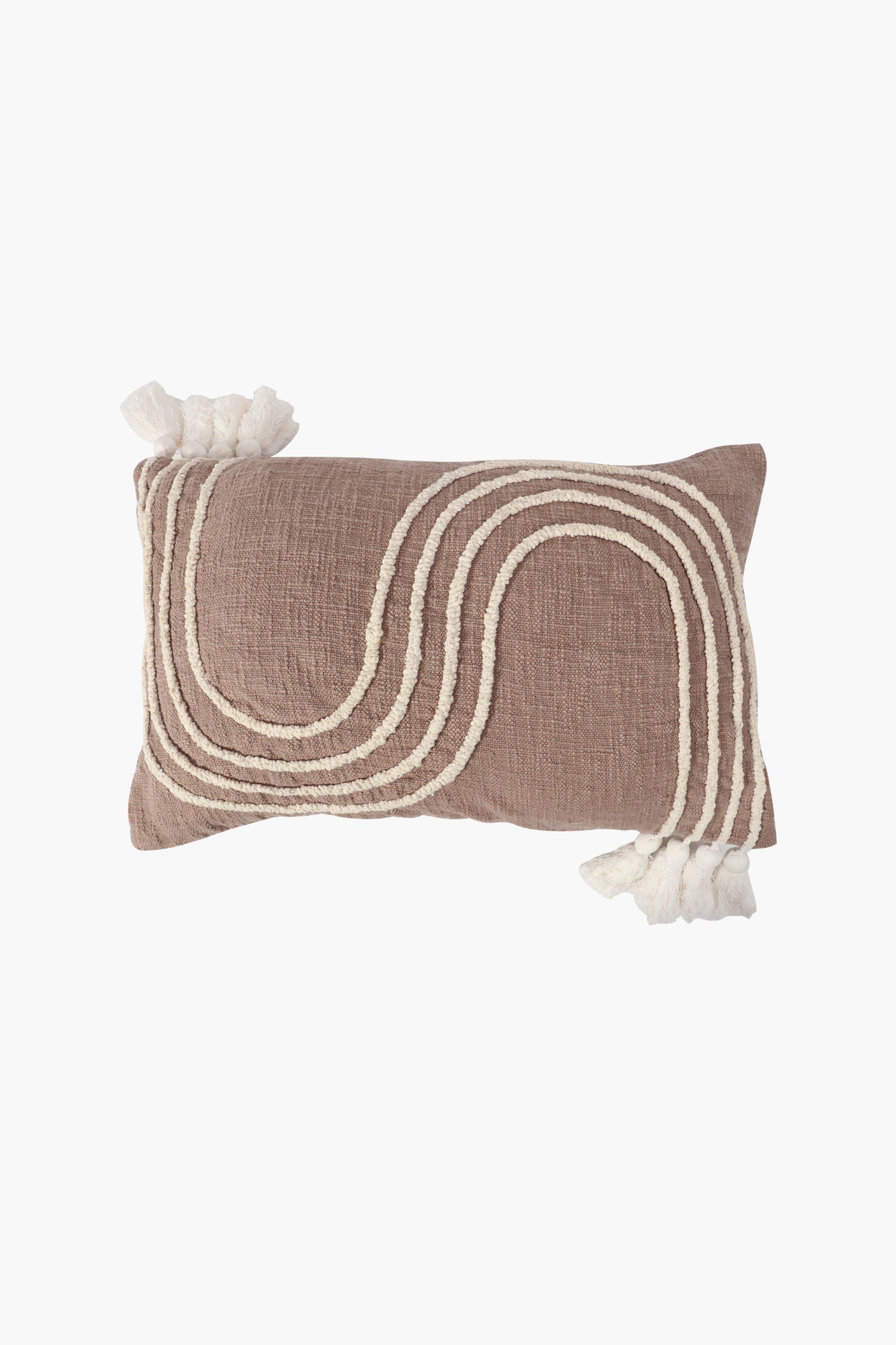 Textured Arch Tassel Scatter Cushion, 40x60cm