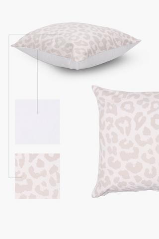 Printed Leopard Scatter Cushion Cover, 60x60cm