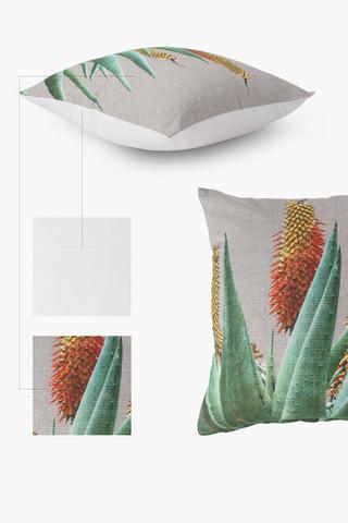 Printed Aloe Scatter Cushion Cover, 50x50cm
