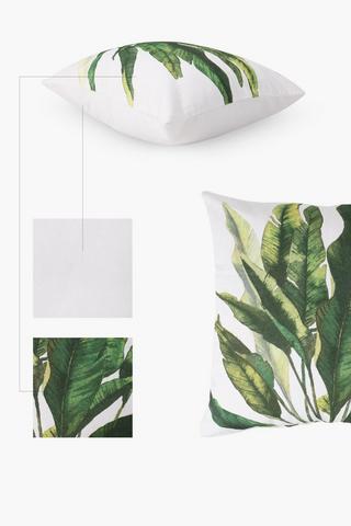 Printed Nina Leaf Scatter Cushion Cover, 60x60cm