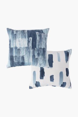 2 Pack Waves Scatter Cushion Covers, 45x45cm