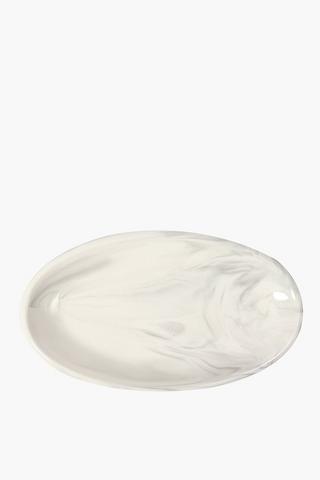 Marble Porcelain Oval Platter Large