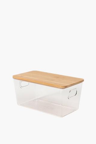 Bamboo Lid Storage Container, Medium