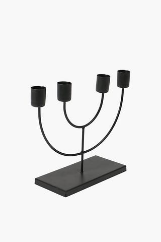 Iron Dinner Multi-candle Holder, 22x18cm
