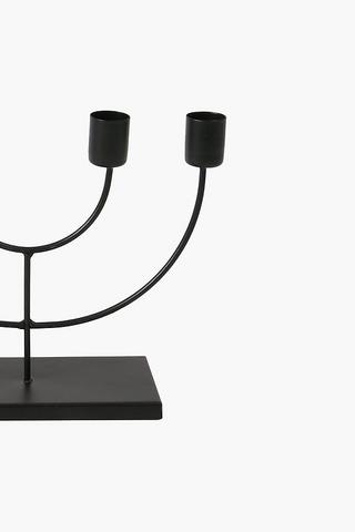 Iron Dinner Multi-candle Holder, 22x18cm