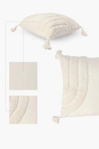 Textured Waves Feather Scatter Cushion, 60x60cm