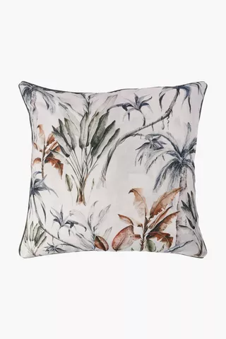 Printed Palm Leaf Feather Scatter Cushion, 60x60cm