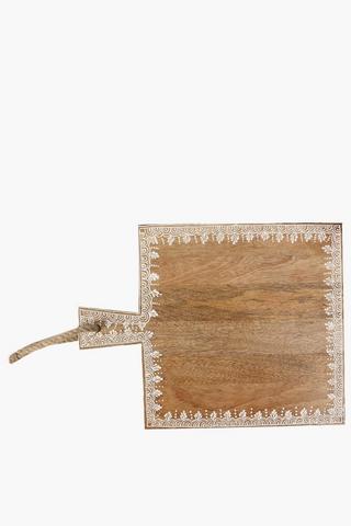 Carved Mangowood Square Server