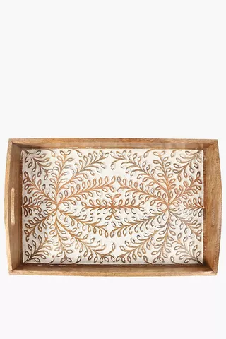 Carved Mangowood Tray, Large