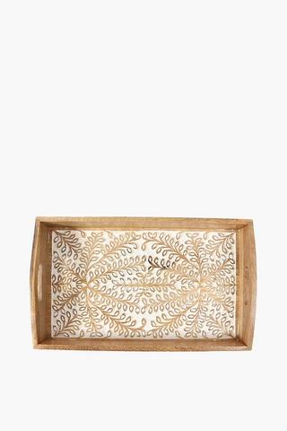 Carved Mangowood Tray, Medium