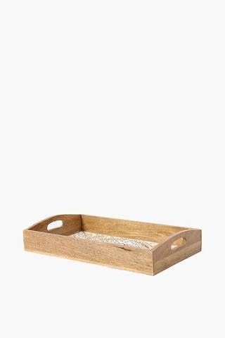 Carved Mangowood Tray, Medium