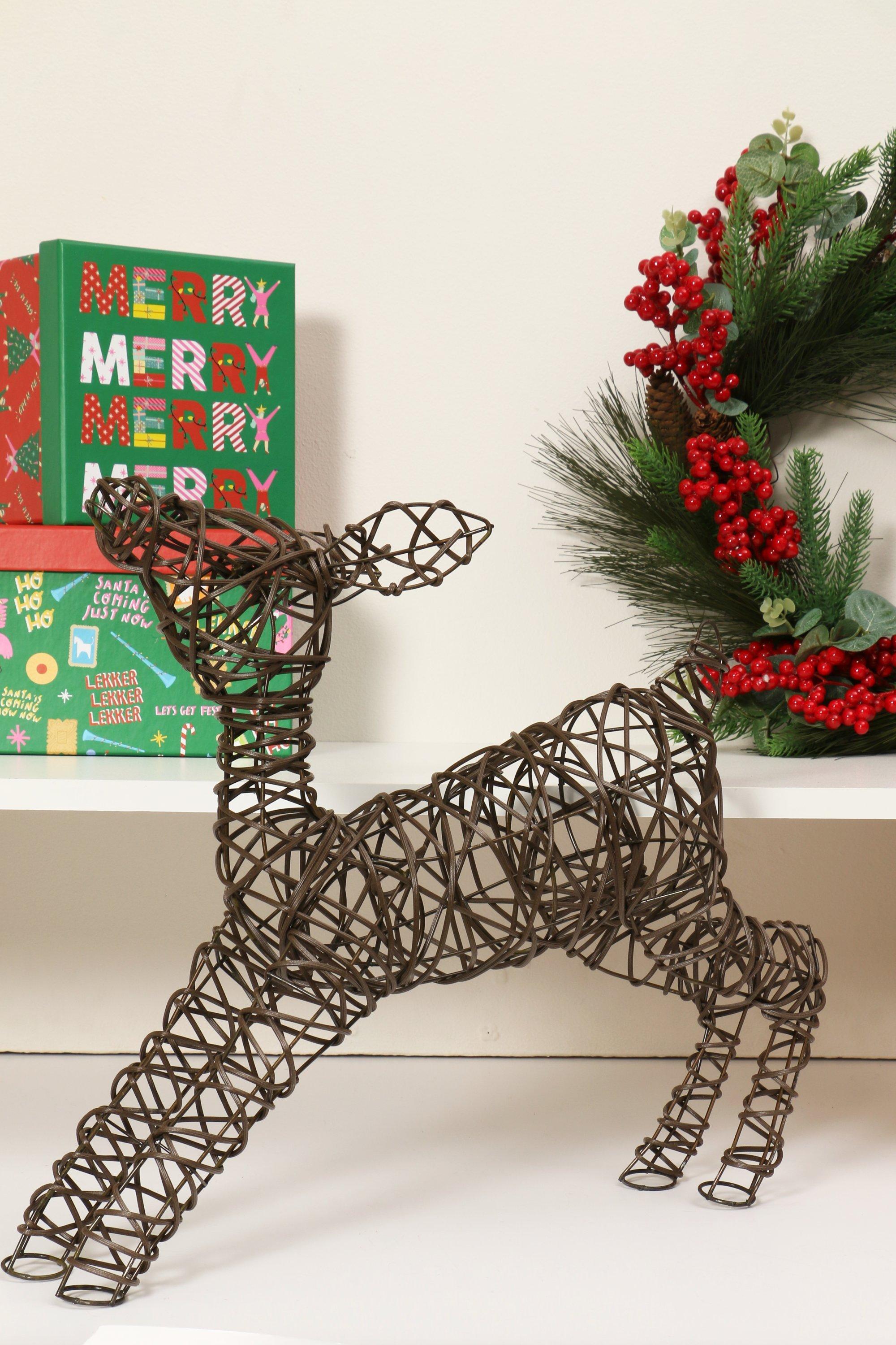 Woven Metal Reindeer