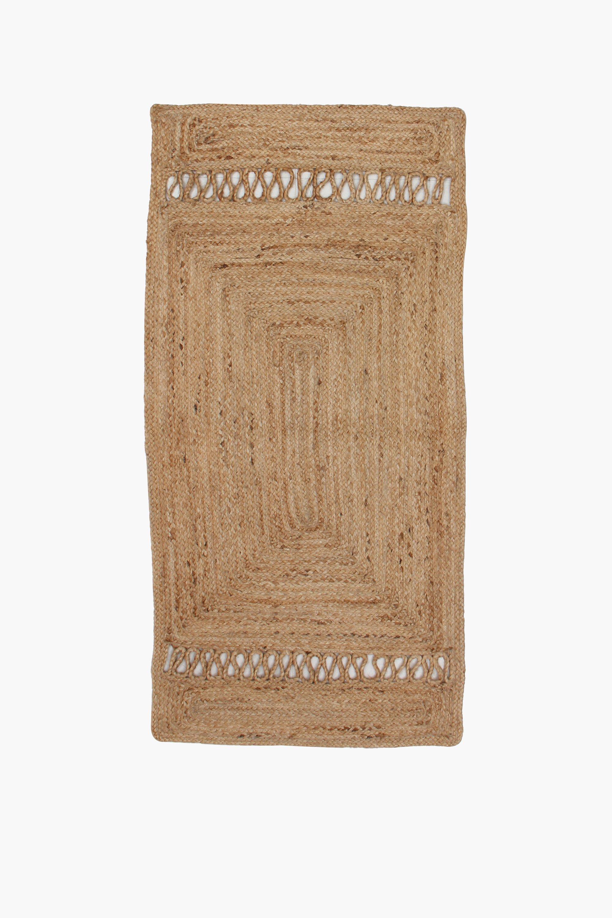 Jute Woven Safari Rug, 70x140cm
