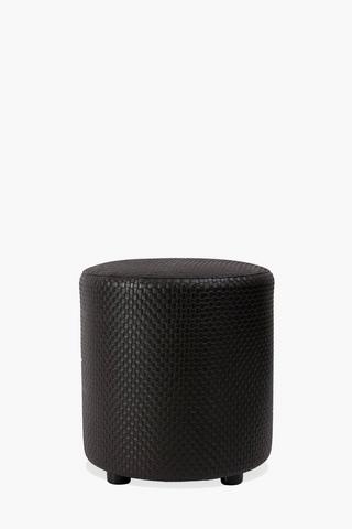 Round Woven Pu Ottoman