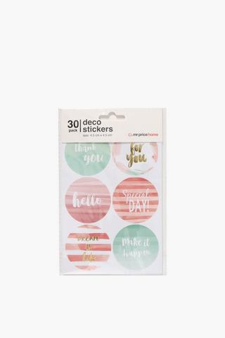 Pack Of 30 Deco Stickers