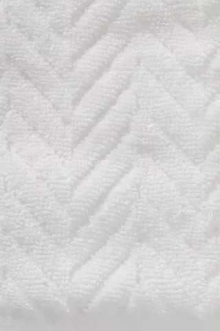 Textured Chevron Cotton Towel