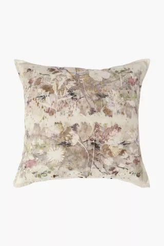 Printed Louisianne Foil Feather Scatter Cushion, 60x60cm