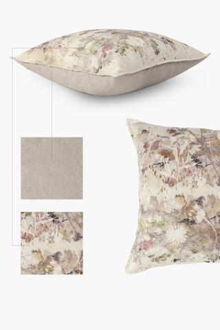 Printed Louisianne Foil Feather Scatter Cushion, 60x60cm