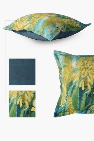 Printed Sunbird Aloe Scatter Cushion, 55x55cm