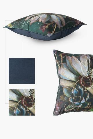 Printed Bramble Botanical Feather Scatter Cushion, 60x60cm