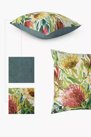 Printed Dream Protea Scatter Cushion, 50x50cm