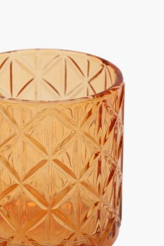 Frosted Glass Candle Holder, 7x8cm