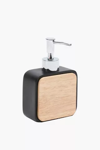 Resin And Bamboo Soap Dispenser