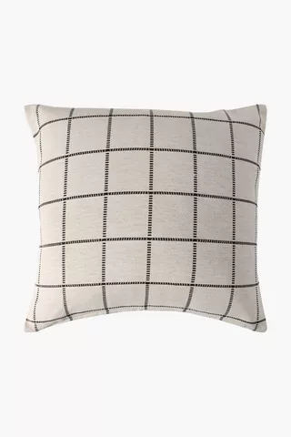Jacquard Check Feather Scatter Cushion, 60x60cm
