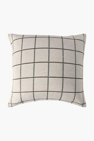 Jacquard Check Feather Scatter Cushion, 60x60cm