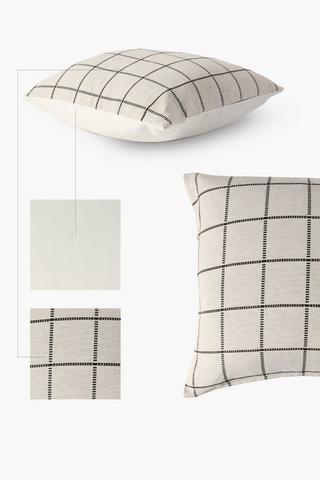 Jacquard Check Feather Scatter Cushion, 60x60cm