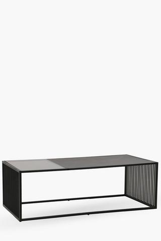 Metal And Glass Rectangular Coffee Table