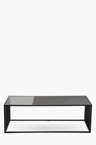 Metal And Glass Rectangular Coffee Table