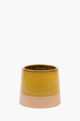 Rustic Glazed Planter, 13x16cm