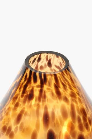 Tortoise Glass Belly Vase, 17x22cm