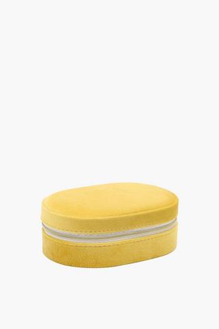 Velvet Travel Jewellery Case, 16cm